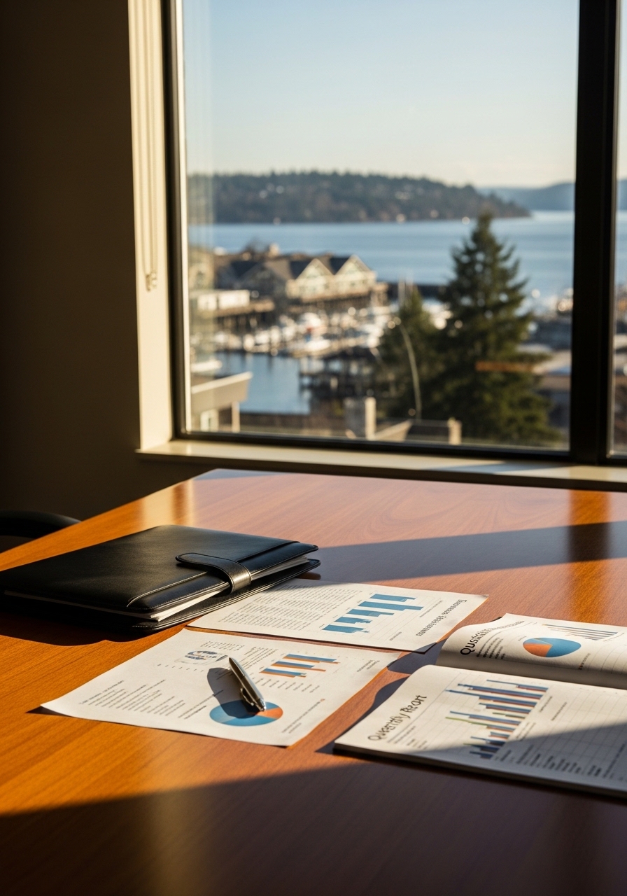 Senior advisor meeting with Kirkland company leadership to review financial planning and strategic priorities.